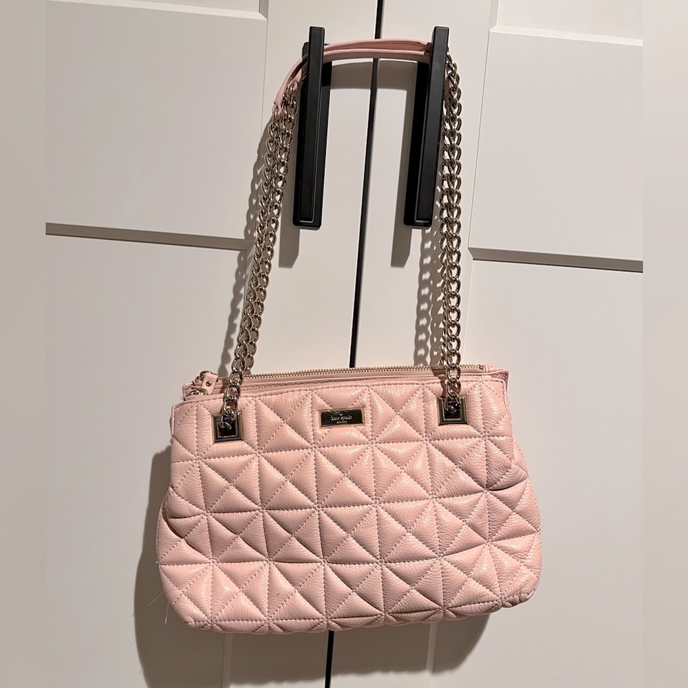 BN without the Baby Pink quilted Kate Spade purse- convertible gold chain strap